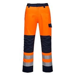 Portwest - Pantalon de travail multirisques MODAFLAME RIS Orange / Bleu Marine Taille S - S orange MV36ONRS_0