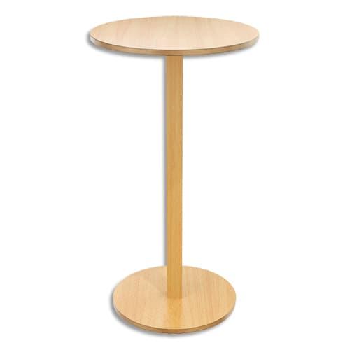 Paperflow mange debout woody en mdf replaqué hêtre - hauteur 110 cm, plateau d60 cm, socle d50 cm_0