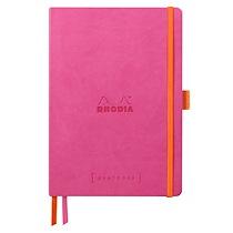 RHODIARAMA GOALBOOK SOUPLE A5 240 PAGES DOT PAPIER IVOIRE 90G - FUCHSIA