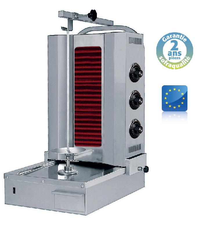 Shoarma vitrocéramique électrique - 60 kg - 32064N - 3 résistances réglables individuellement_0