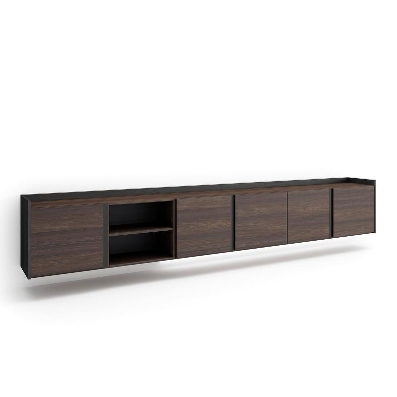 SKRAUT HOME Meuble TV, Banc Télé, 309x50x35 cm, Pour les TV jusqu'à 80