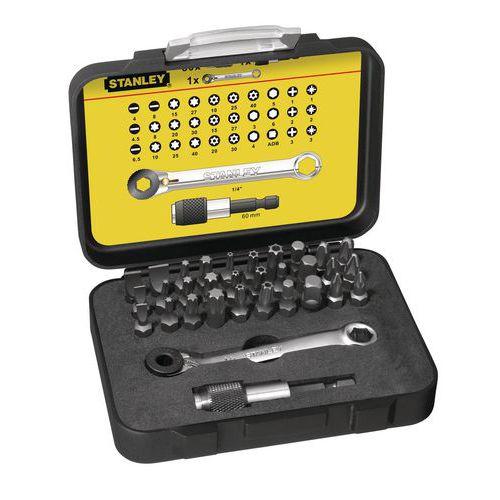 STANLEY 1 COFFRET D'EMBOUTS DE VISSAGE 1/4