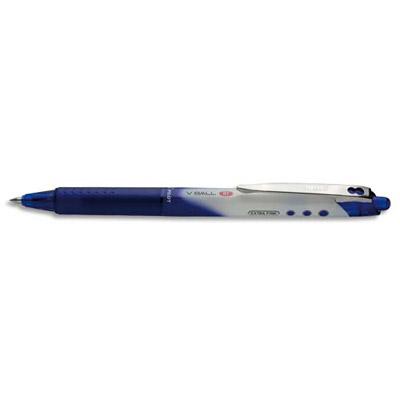 STYLO ROLLER POINTE METAL RETRACTABLE 0,5 MM ENCRE LIQUIDE BLEUE V-BALL RT 05 - LOT DE 2