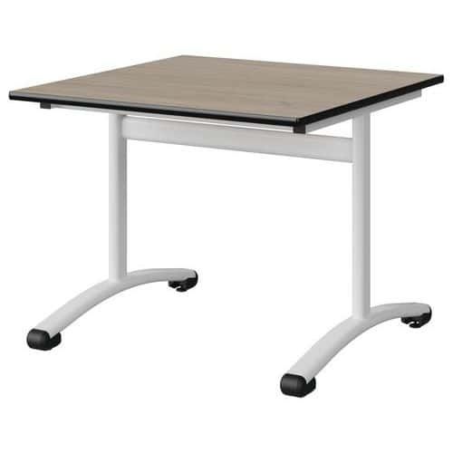 TABLE MALIBU 80X80 T4 DL STRA ANTIB CHÊNE 1146/NOIR BLC 9016