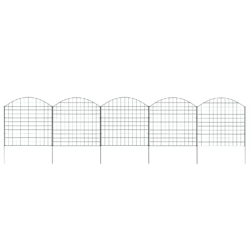 Vidaxl ensemble de clôture de jardin arquée 77,5x78,5 cm vert 146103_0