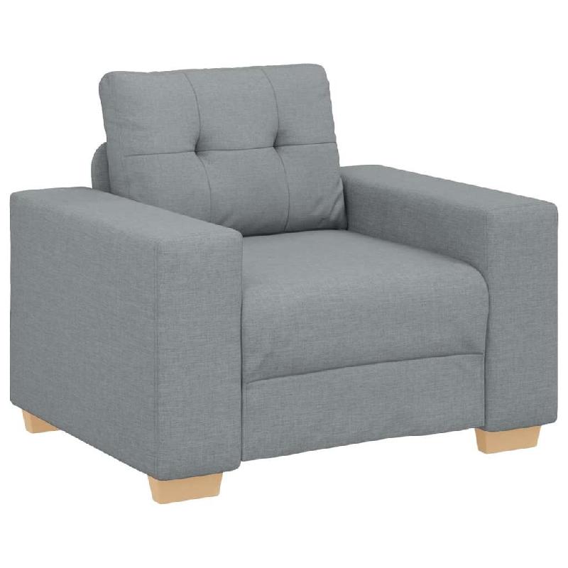 VidaXL Fauteuil Gris clair 100x78x80 cm Tissu Modèle AbriRefuge 88 - 8721158689672_0