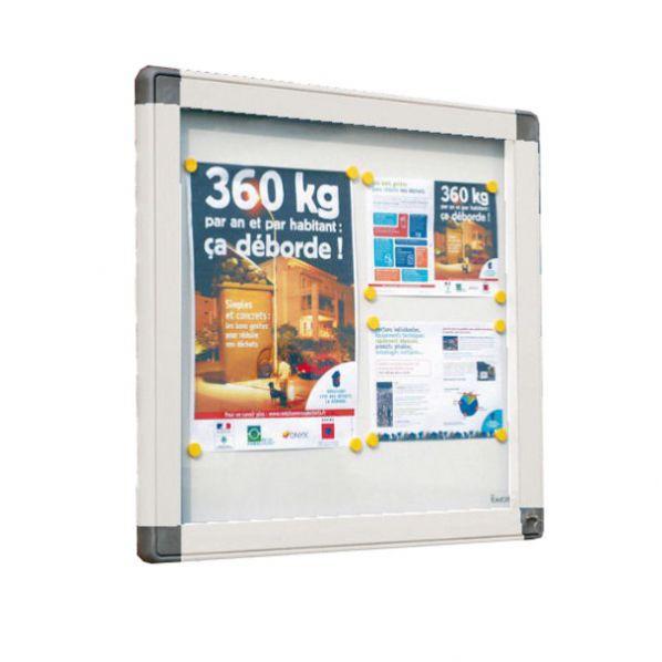 Vitrine extérieure 4 x A4 - cadre anodisé - vitrage plexiglas étanche - Marque Rolléco_0