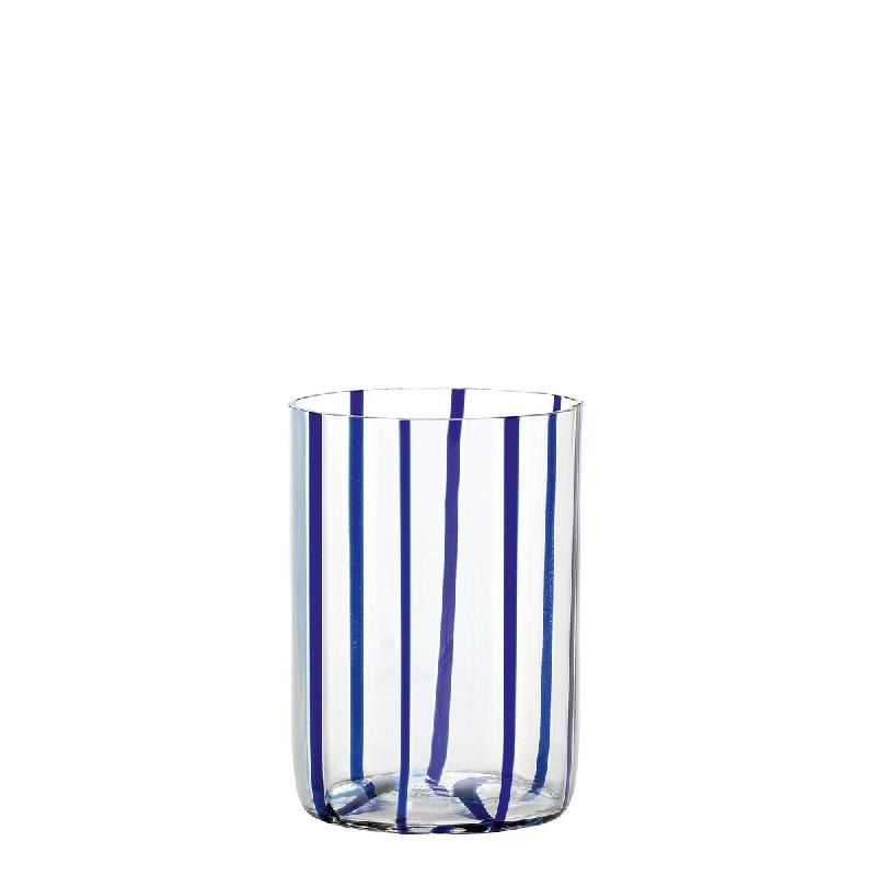 Zafferano Lot De 6 Gobelets Tirache En Verre Coloré Bleu, Design Artisanal Soufflé À La Bouche, Élégante Fabrication Manuelle Pour Table Sophisti_0