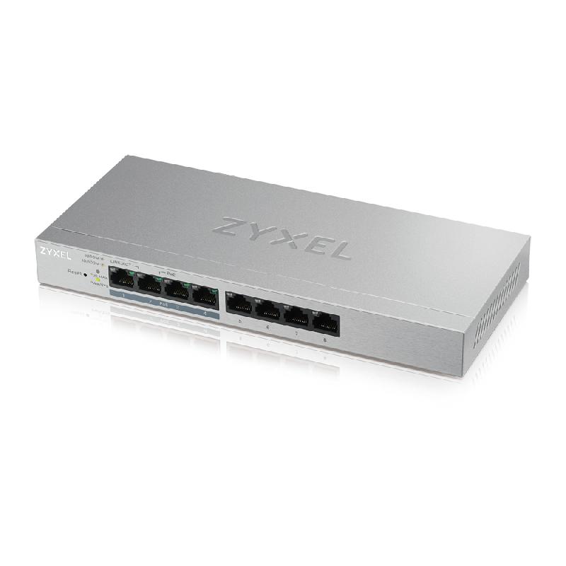 Zyxel GS1200-8HP v2 Géré Gigabit Ethernet (10/100/1000) Connexion Ethernet, supportant l'alimentation via ce port (PoE) Gris_0