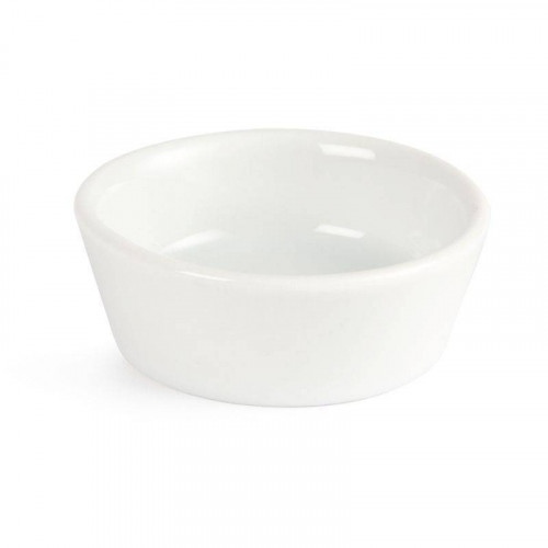 BOLS BORDS INCLINÉS EN PORCELAINE BLANCHE OLYMPIA Ø 50 MM - LOT DE 12