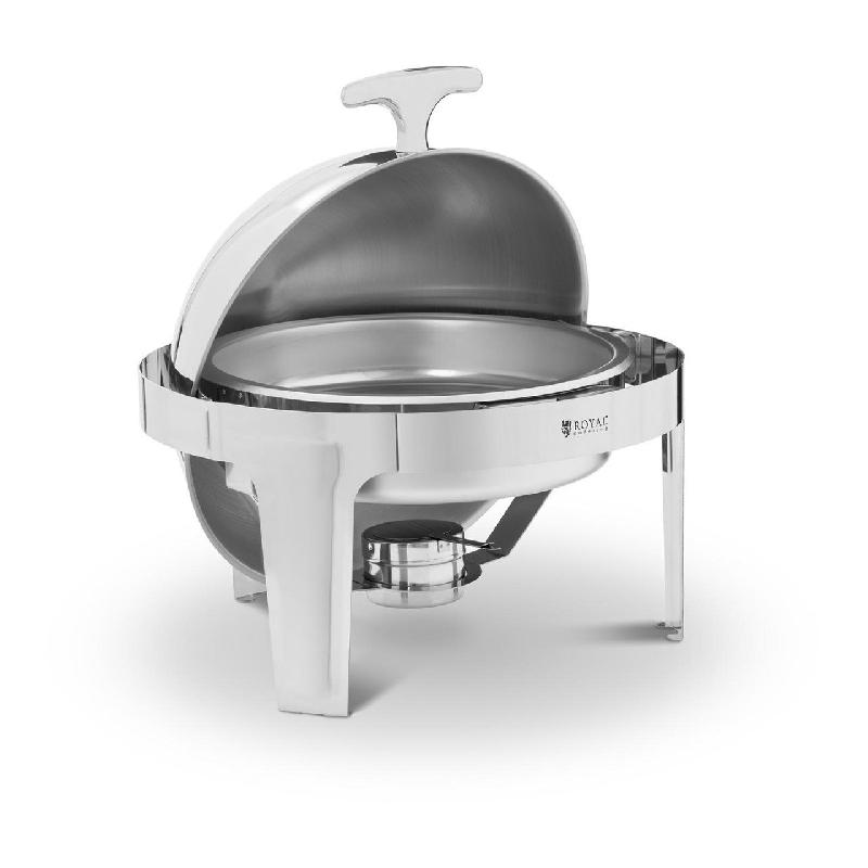 CHAFING DISH BAIN MARIE SEMI-SPHÉRIQUE 6 LITRES BRÛLEUR À PÂTE INCLUS 14_0000869_0