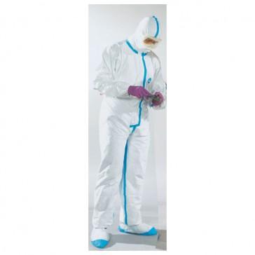 Combinaison à cagoule Tyvek Classic Plus blanche TM - modèle CHA5 - antistatique avec coutures recouvertes_0