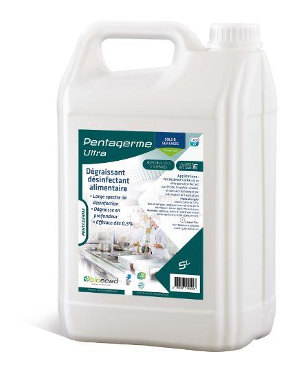 Pentagerme ultra concentre desinfectant agroalimentaire degraissant multi-usage  non parfume 5l - a003_0