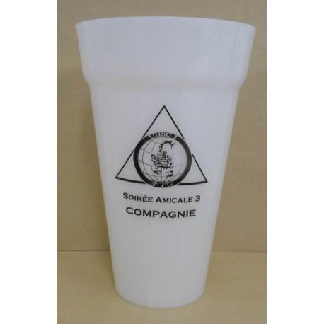 Gobelet réutilisable 50/60 - blanc ou couleur - personnalisable à partir de 50 unités - 50 cl/60 cl - Réf : 50/60_0