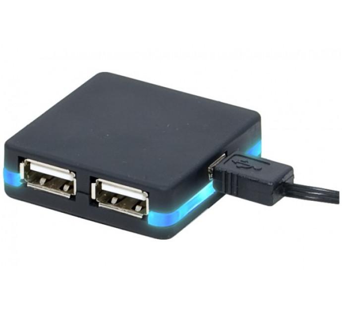 Hub USB 2.0 Highspeed - 4 ports + LED bleue - Cordon rétractable 76 cm - 543130_0