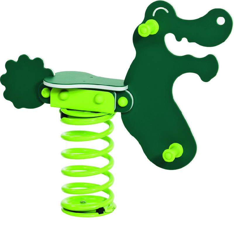 Jeu sur ressort crocodile - figurine en plastique polyéthylène - 1 place - anti-vandalisme_0