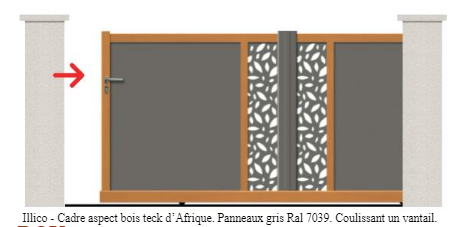 Portail coulissant à rail illico / simple vantail / droit / plein / coulissant_0