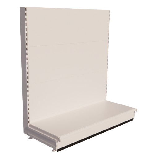Tête de Gondole Basse 1600 - Blanc - 665, 1000, 1330mm - Normes TUV - Fabrication Européenne_0