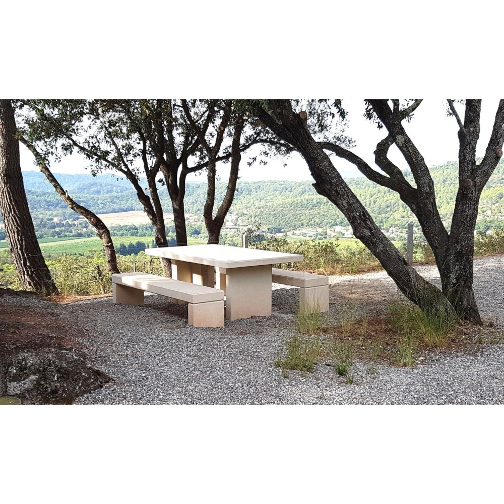 Table de pique nique themis / accessible pmr / béton_0