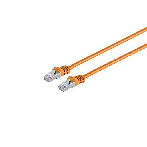 S-Conn Cat. 7 S/FTP - Câble réseau RJ45 orange - 7,5 m - Cat7 blindé S/FTP (S-STP) - Contacts plaqués or_0