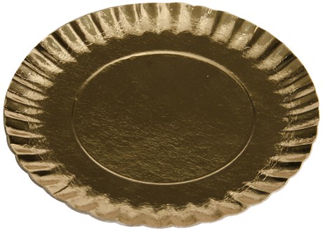 ASSIETTE JETABLE OR 14.5 CM (VENDU PAR 100)