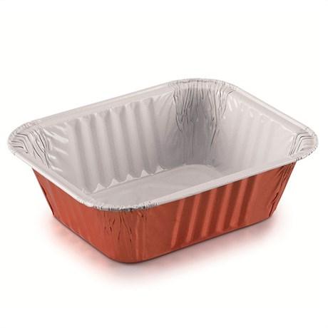 BARQUETTE LAQUÉE 490 ML 15X12.5X4.4 CM ALUMINIUM CUIVRE (VENDU PAR 100)
