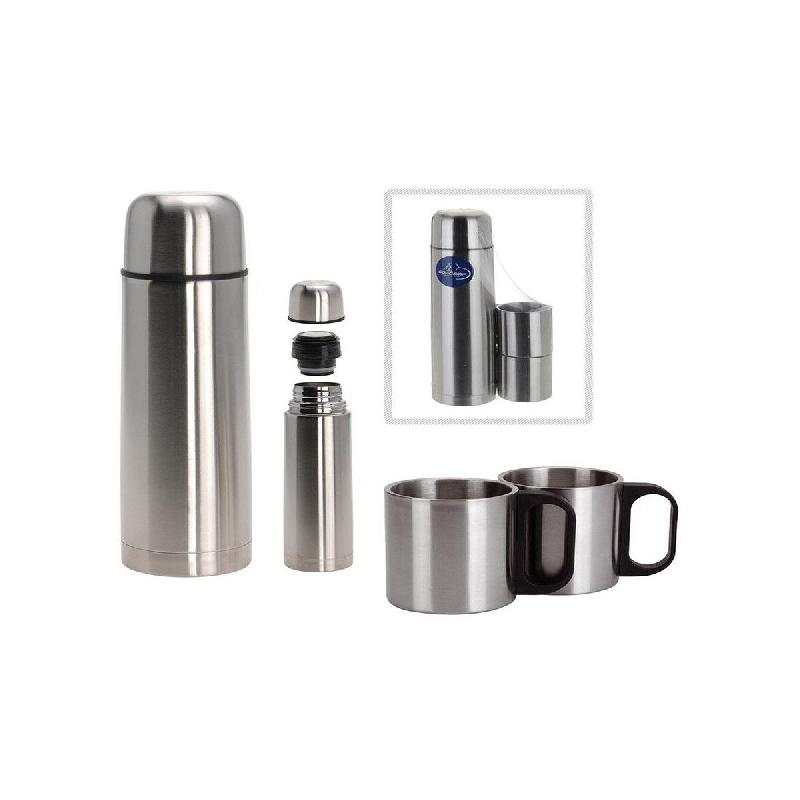 EDM Ensemble Thermos 1L avec 2 tasses en acier inoxydable - multicolore inox 8711295019357_0