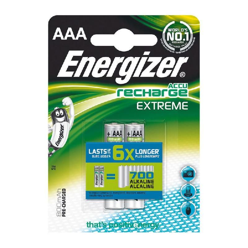 ENERGIZER PILE RECHARGEABLE ENERGIZER EXTREME - AAA - 800 - HR03 (PRIX À L'UNITÉ)