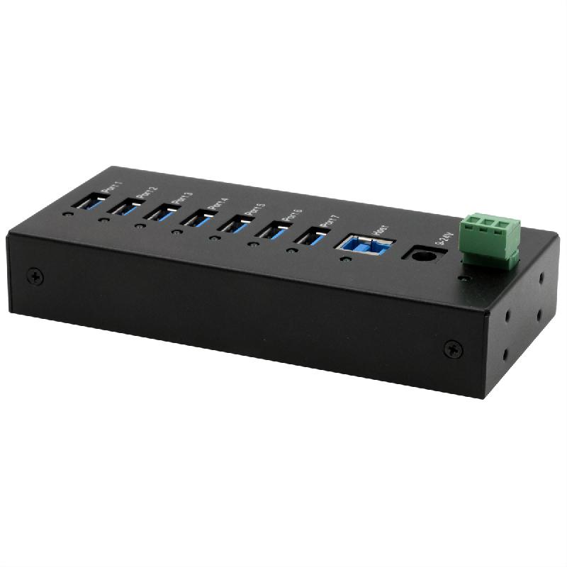 EXSYS EX-11247HMS HUB 7 ports USB 3.2 Gen 1 Din-Rail Kit et mur VIA VL813 Chipset_0