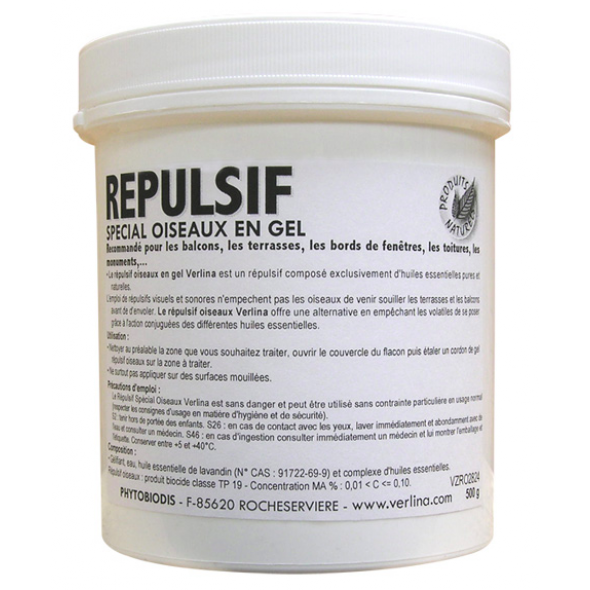 Gel répulsif oiseaux origine végétale - verlina - 500g_0