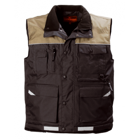 Gilet RIPSTOP Multipoches - Noir / Marron - Coverguard | 5GMRI_0