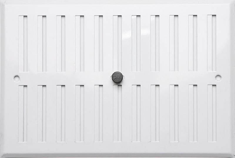 Grille d'aération en aluminium laqué - Réglable - 25 x 17 cm - Usage intérieur et extérieur_0