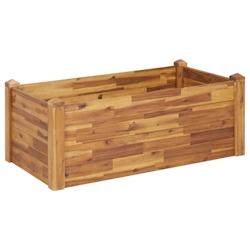 Helloshop26 - Jardinière lit surélevé plantes fleurs jardin 110 x 60 x 44 cm bois massif d'acacia 02_0000984 - 3000073221538_0