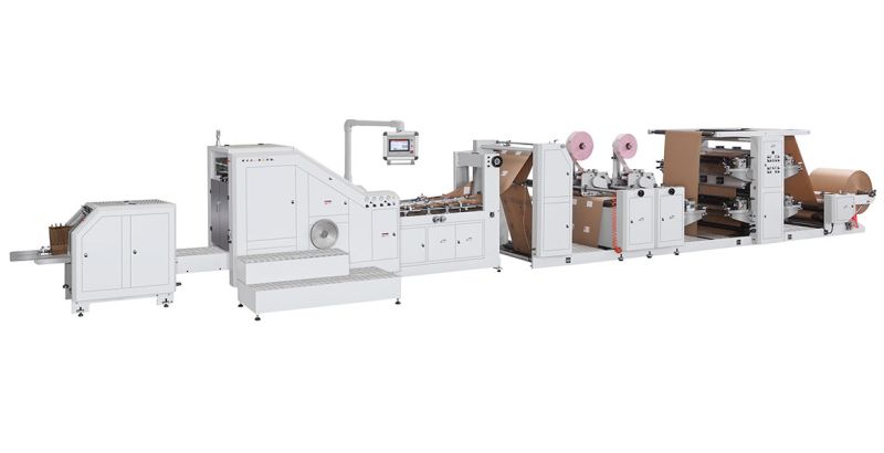 LSB-330D+LST-41100 - Machine à sacs en papier à poignée entièrement automatique - impression Flexo et servomoteur intégré_0