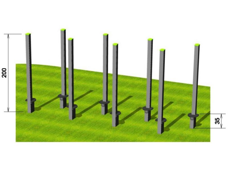 M-PS81-Echasses - Parcours de santé - Extébois - Hauteur chute libre maxi 0,35 m - Dimensions 4,08 x 0,84 m_0