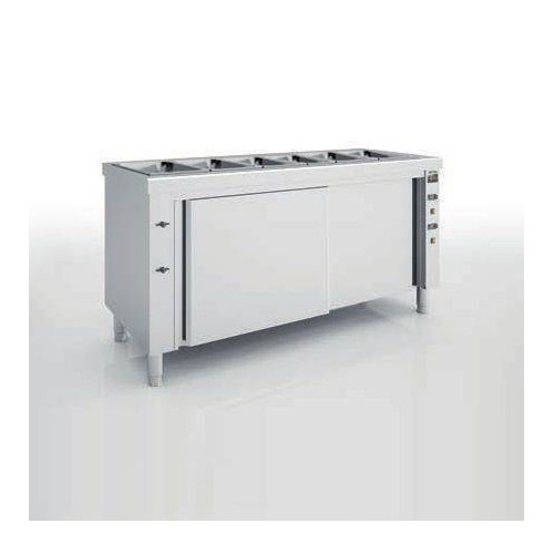 MEUBLE BAIN-MARIE À EAU AVEC RÉSERVE CHAUDE ERATOS - 6 BACS GN 1/1