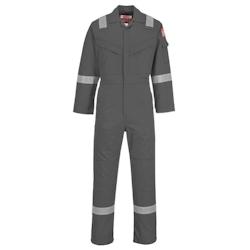 Portwest - Combinaison de travail résistante aux flammes légère et antistatique Gris Taille M - M gris 5036108283996_0