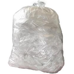 Sacs poubelle recyclés transparents Jantex utilisation moyenne 12kg 90L (lot de 200) - GACH156_0
