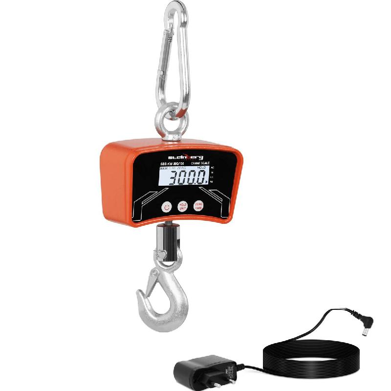 Steinberg Systems - Steinberg Crochet Peseur Balance à Grue Professionnelle SBS-KW-300/100 (300 kg / 100 g, kg/lbs/N, structure en aluminium moulé,_0