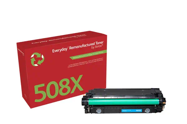 Toner remanufacturé Cyan Everyday¢ de Xerox compatible avec HP 508X (CF361X), Grande capacité_0