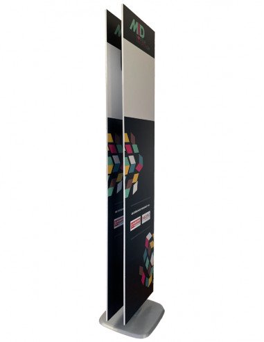 Totem aluminium ajustable pied carré_0