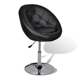VidaXL Tabouret De Bar Noir Similicuir - noir 240449_0
