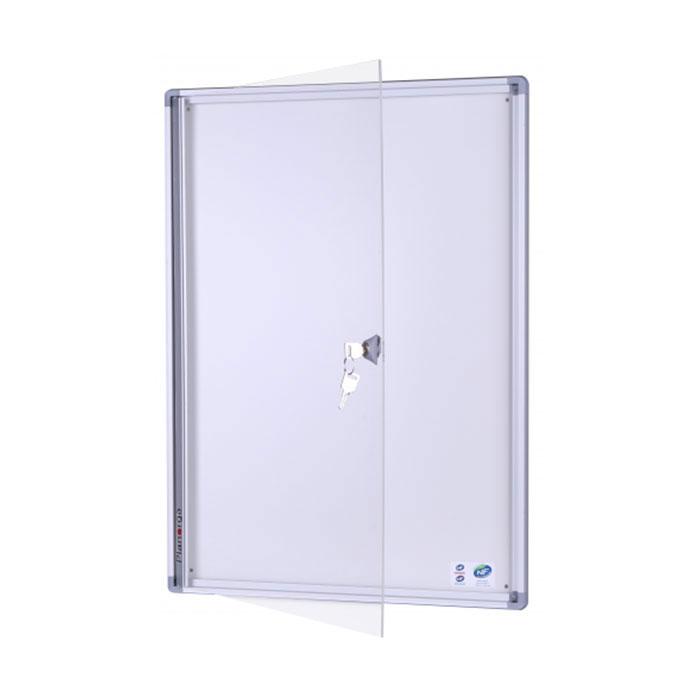 Vitrine affichage intérieure Phoenix fond métallique pour 4 feuilles A4_0