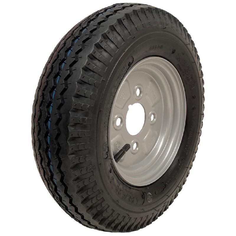 4.80/4.00-8 Roue de remorque Kenda 4ply High Speed Road Legal 4 Inch PCD Steel Rim_0