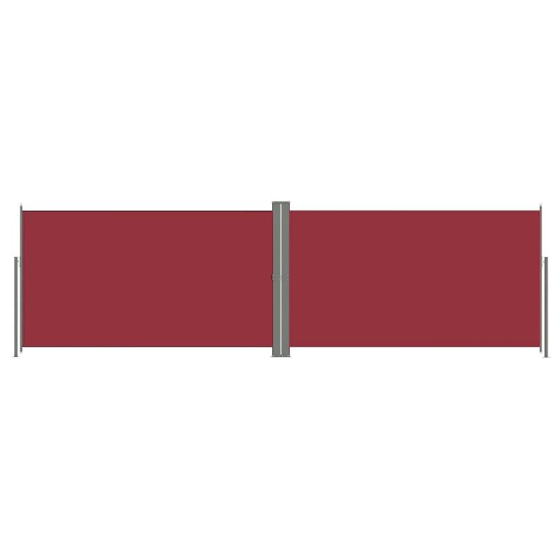 AUVENT PARAVENT STORE BRISE-VUE LATÉRAL RÉTRACTABLE DE PATIO JARDIN TERRASSE BALCON PROTECTION VISUELLE ÉCRAN 180 X 600 CM ROUGE 02_0007469_0