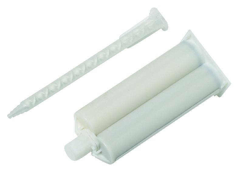 Cartouche de colle époxy bi-composants - idéale pour clous podotactiles - 5 embouts supplémentaires - Réf. 4343 - Marque Romus_0