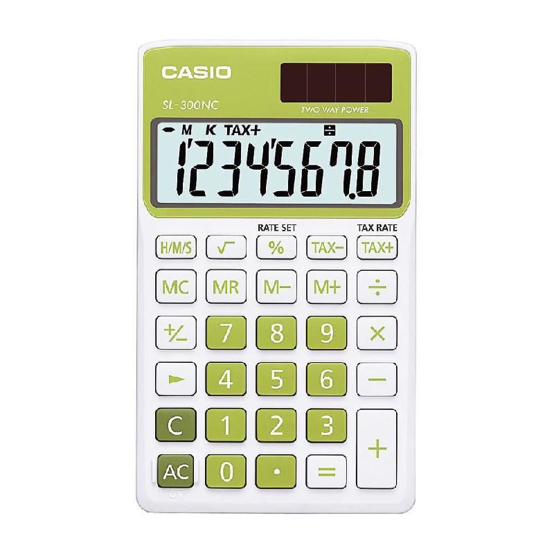 CASIO CALCULATRICE DE BUREAU CASIO - SL300NC - VERT