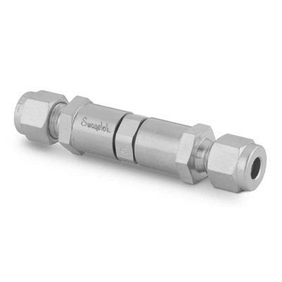 Clapet anti-retour inox réglable - Raccord tube 1/4