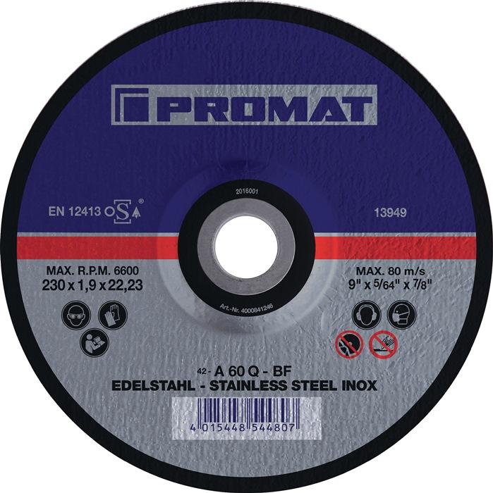 Disque à tronçonner INOX PROMAT - D115x1,5 mm droit - Perçage 22,23 mm - Longue durée de vie et coupe précise_0