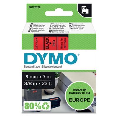 DYMO Ruban titreuse  D1 - écriture Noir / fond Rouge - 9 mm x 7 m - Modèle S0720720_0